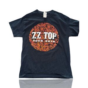 ZZ Top 2016 Tour Concert T-Shirt Men's Large Black: Classic Rock: Texas Rock